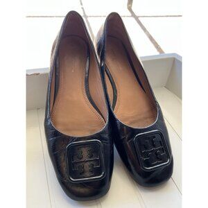 Tory Burch Leather Georgia Ballet Perfect BlackFlats Size 6.5